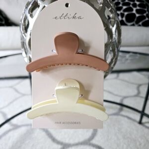 💘Pick 3 For $15 Revovle Ettika Natural Tone Hair Clip Set New